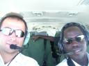 Io e Kokoro in volo con il Cessna Caravan