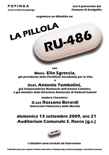 Dibattito sulla pillola RU-486 - il manifesto